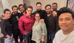 Watch as Bollywood actor Salman Khan poses with Sania Mirza's son and drives a partygoer in Dubai into a tizzy.