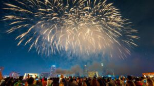 Ramadan in Dubai: See Al Seef sparkle for the holy month with fireworks, light displays, and walkways decorated with lanterns.